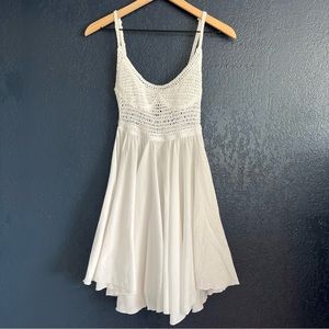 Surf Gypsy Crochet Flowy Mini Cotton Dress